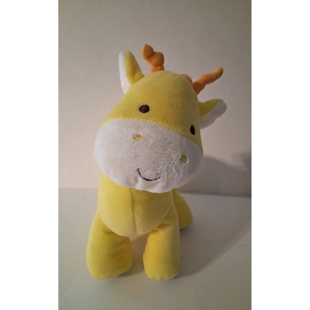Carters Child of Mine Plush Yellow Orange Giraffe Baby Toy Wind Up Musical 2015